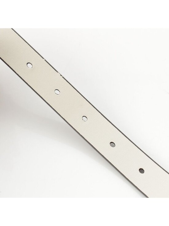 Dior CD Logo 30 Toronto Montaigne 20 Slim Smooth Calfskin Reversible Belt White main image 9